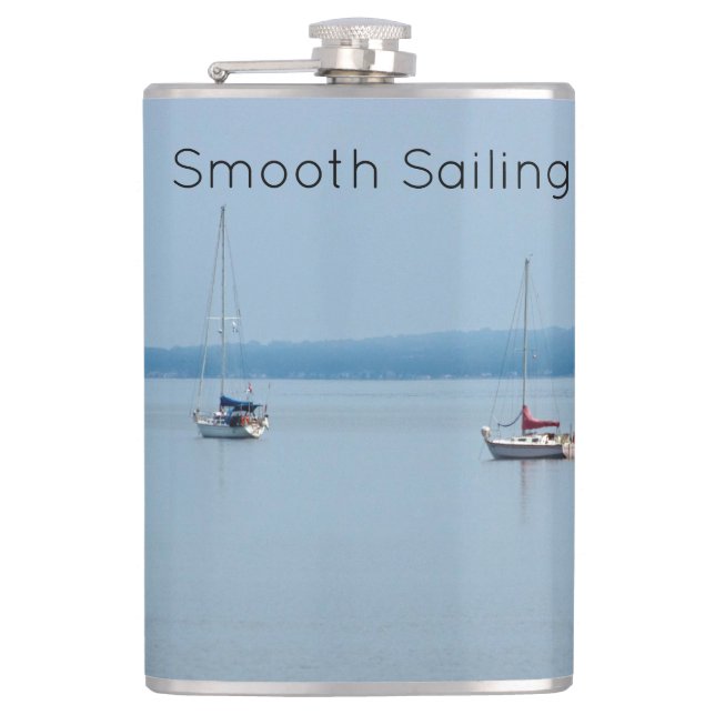 Sailboats on the river flask (Front)