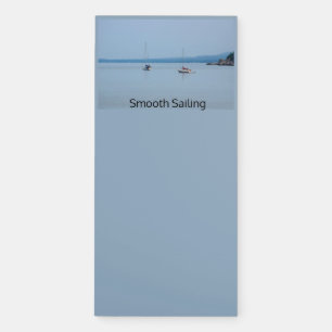 Sailboats on the river magnetic notepad