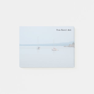 Sailboats on the river post-it notes