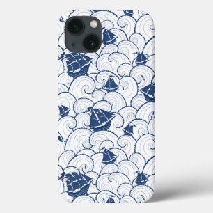 Sailboats On The Sea Pattern iPhone 13 Case
