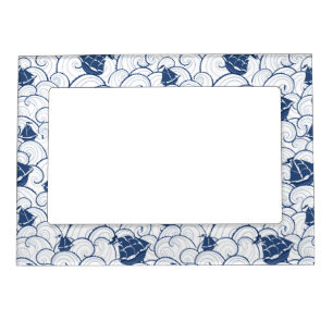 Sailboats On The Sea Pattern Magnetic Picture Frame