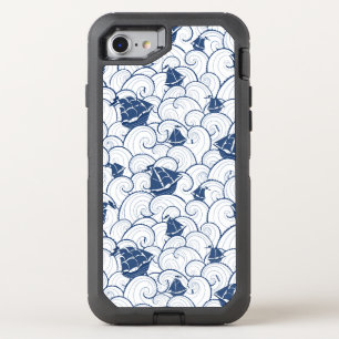 Sailboats On The Sea Pattern OtterBox Defender iPhone SE/8/7 Case