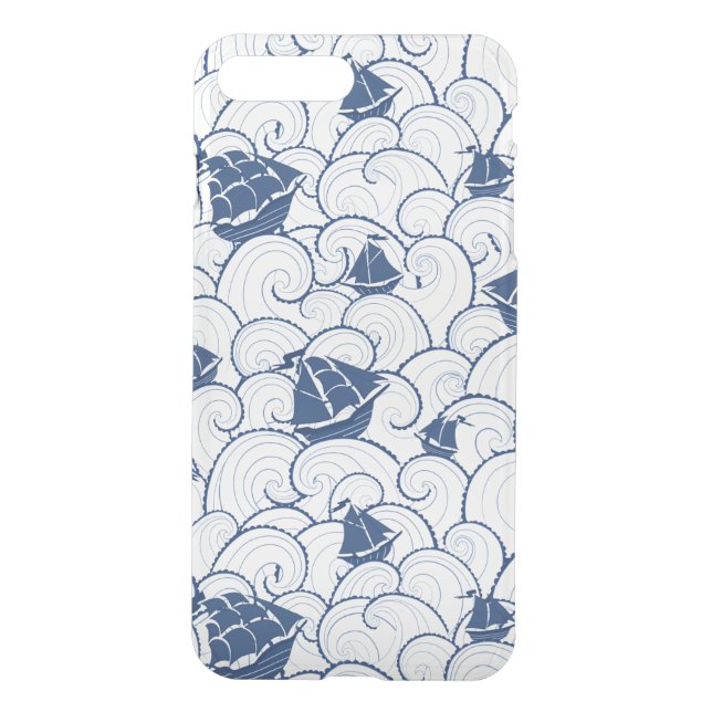 Sailboats On The Sea Pattern Uncommon iPhone Case (Back)