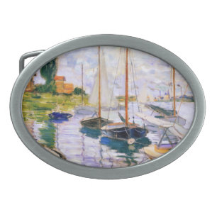Sailboats on the Seine at Petit Claude Monet Belt Buckle