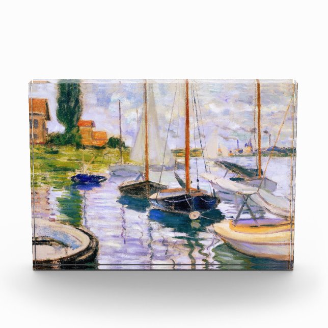 Sailboats on the Seine at Petit  Claude Monet    Photo Block (Front)