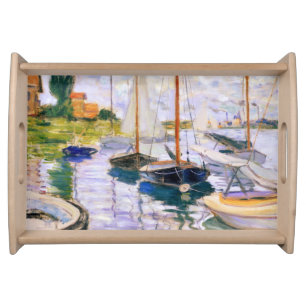 Sailboats on the Seine at Petit Claude Monet Serving Tray
