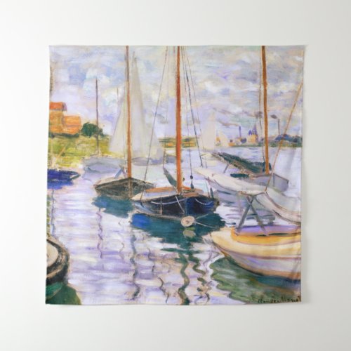Sailboats on the Seine at Petit  Claude Monet    Tapestry
