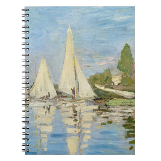 Sailboats on the Water Impressionist Spiral Notebook