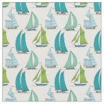 Sailboats On The Water Pattern Fabric