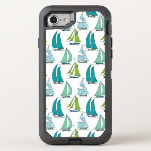 Sailboats On The Water Pattern OtterBox Defender iPhone SE/8/7 Case