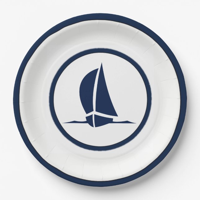 Sailboats Paper Plates (Front)