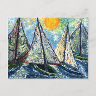 Sailboats Postcard