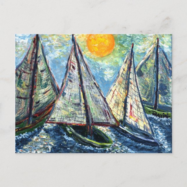 Sailboats Postcard (Front)