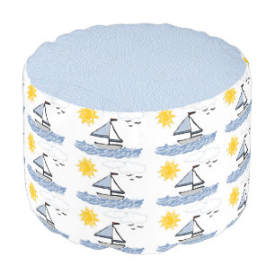 Sailboats Pouf
