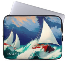 Sailboats Racing in Heavy Seas