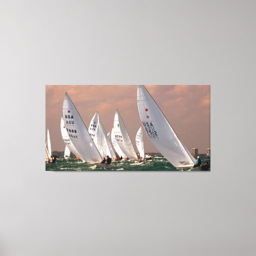 Sailboats _ Racing sailboats _ Star Class Canvas Print