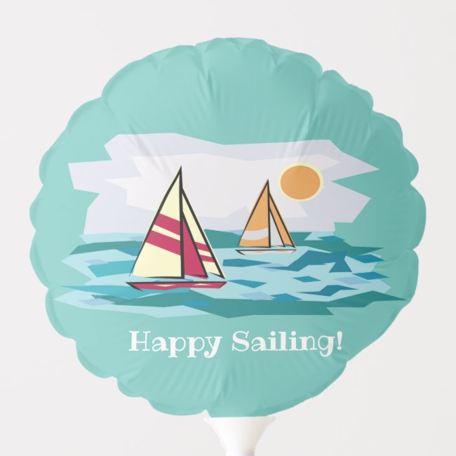Sailboats Sailing Design Balloon