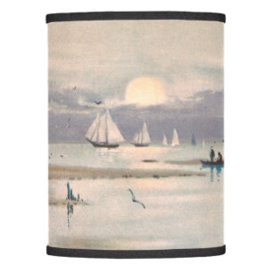 Sailboats Seascape Nautical Art by L. Prang & Co. Lamp Shade