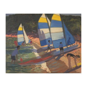 Sailboats South of France 1995 Wood Wall Art