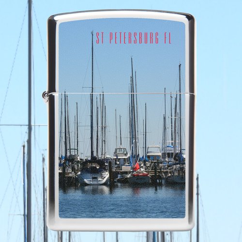 Sailboats St Petersburg Florida Customizable Zippo Lighter