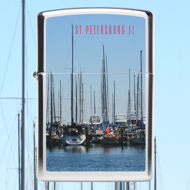 Sailboats St Petersburg Florida Customizable Zippo Lighter (Creator Uploaded)