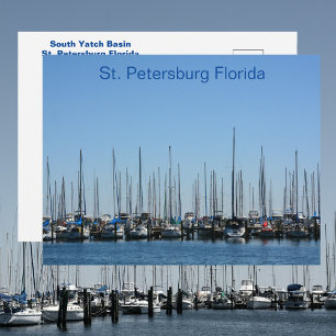 Sailboats St Petersburg Florida Photographic Postcard