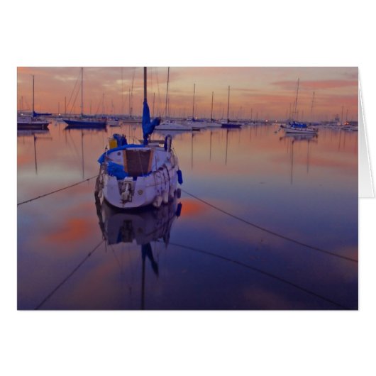 Sailboats Sunrises Cards (Front Horizontal)