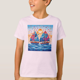 Sailboats with hearts T-Shirt