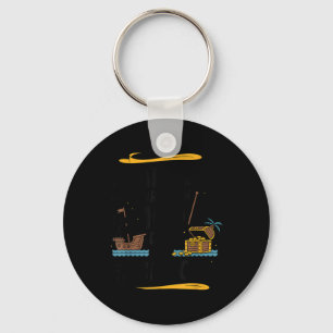 Sailed Through 100 Days Of School Pirate Ship 100t Keychain