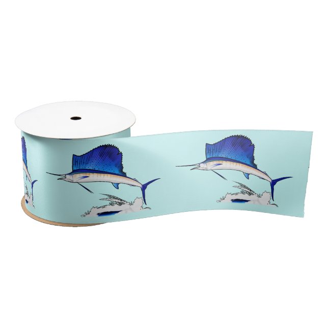 Sailfish 3 Inches Satin Ribbon (Spool)