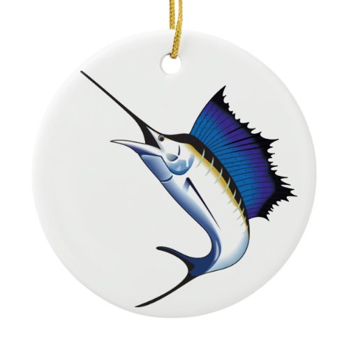 Sailfish Ceramic Ornament