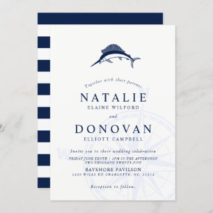 Sailfish Nautical Wedding Invitation