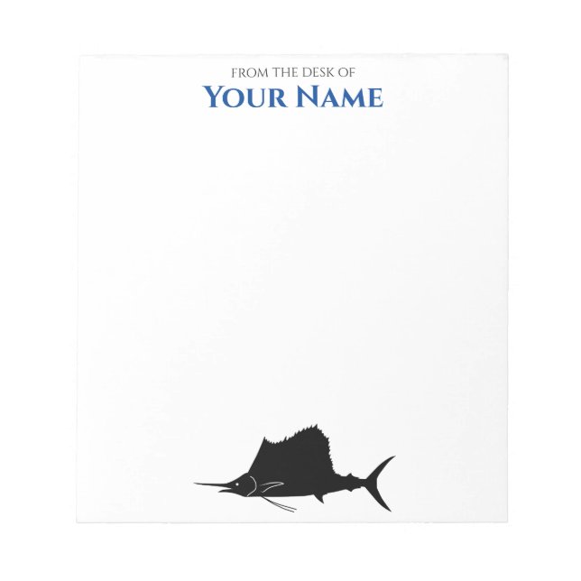 Sailfish - Personalized Notepad (Front)