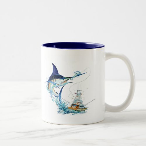 Sailfish Takes the Bait Two_Tone Coffee Mug