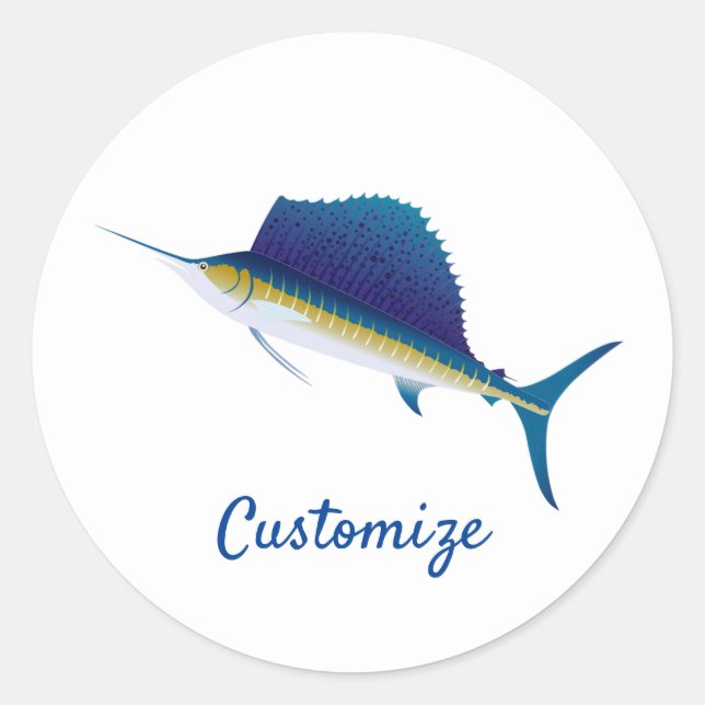 Sailfish Thunder_Cove  Classic Round Sticker (Front)