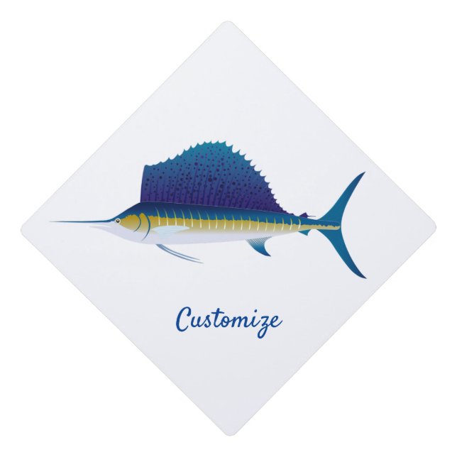 Sailfish Thunder_Cove Graduation Cap Topper (Front)