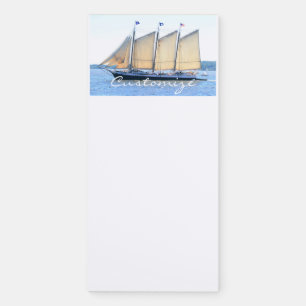 Sailing 3-masted Schooner Thunder_Cove Magnetic Notepad