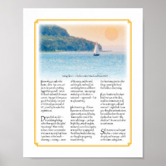 Sailing Alone With Poem Size 8x10 Poster