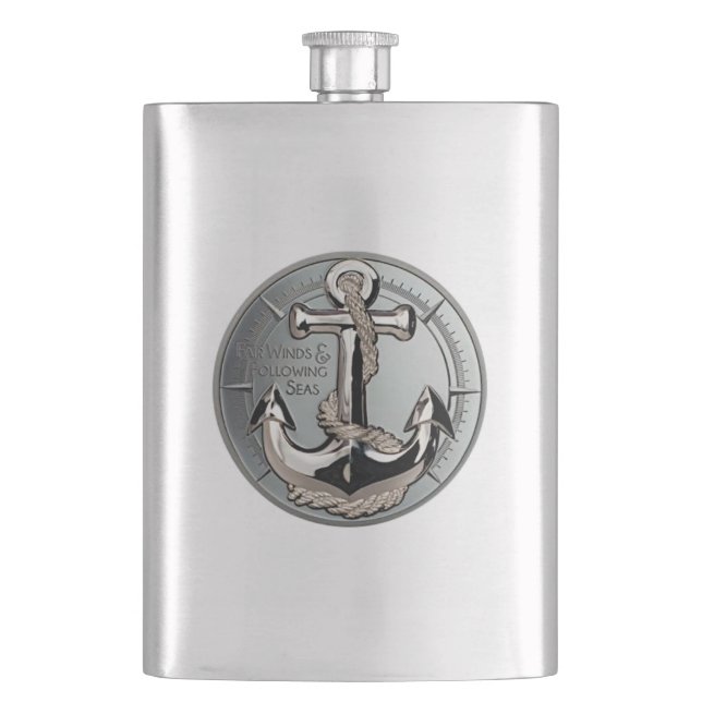 Sailing Anchor Flask (Front)