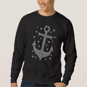 Sailing Anchor Flowers Fish Captain Boat Maritime  Sweatshirt