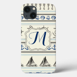 Sailing Anchor Nautical Monogram IPAD Case