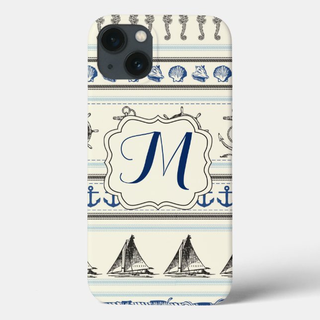 Sailing Anchor Nautical Monogram Samsung 4 Case (Back)