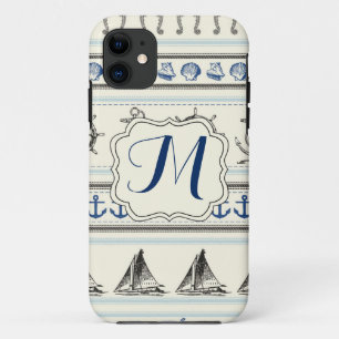 Sailing Anchor Nautical Rop Monogram IPHONE 5 Case