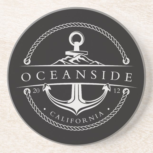 Sailing Anchor Oceanside California 2012 Coaster (Front)