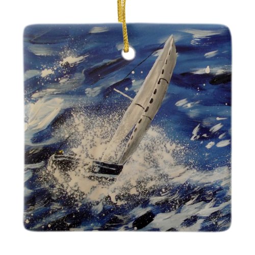 Sailing art ornament