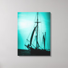 Sailing Aruba Dusk Deep Sea Foam Haze (Portrait)