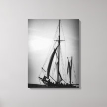 Sailing Aruba in Black and White (portrait)