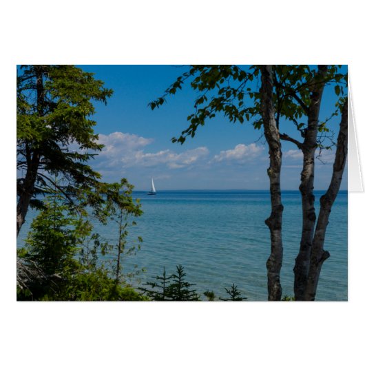 Sailing At Mackinac Cards (Front Horizontal)