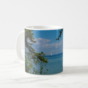 Sailing At Mackinac Coffee Mug