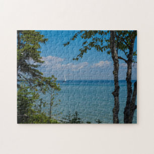 Sailing At Mackinac Jigsaw Puzzle